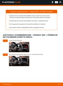 Wie der Wechsel durchführt wird: Scheibenwischer Peugeot 208 1 1.4 HDi tauschen