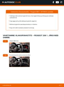 Kuidas välja vahetamist läbi viia: Peugeot 208 1 1.4 HDi Pesurikumm