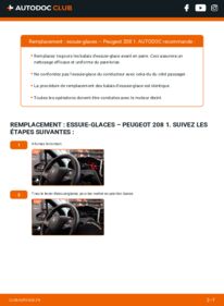 Comment effectuer un remplacement de Essuie-glace 1.4 HDi Peugeot 208 CC