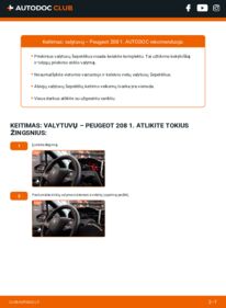 Kaip atlikti keitimą: Peugeot 208 1 1.4 HDi Valytuvo gumelė