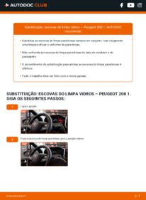 Como realizar a substituição de Escovas do Limpa Vidros 1.4 HDi Peugeot 208 CC