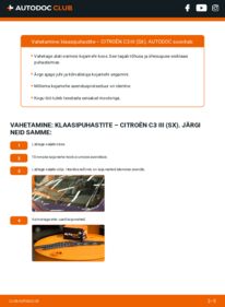 Kuidas välja vahetamist läbi viia: Citroen C3 SX 1.2 VTi 82 Pesurikumm