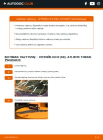 Kaip atlikti keitimą: Citroen C3 SX 1.2 VTi 82 Valytuvo gumelė