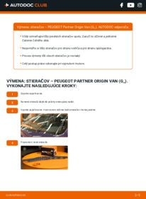 Ako vykonať výmenu: Stieracia liżta na Partner Origin Van (G_) 1.6 HDi