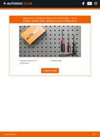 Kako izvesti menjavo: Filter notranjega prostora Spider (939) 2.4 JTDM (939EXD1B, 939EXD12)