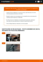 La guía profesional para realizar la sustitución de Filtro de Aire en tu Toyota 4runner UZN210 4.0 4WD (GRN215)
