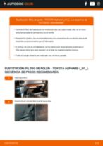 Manual de taller para efectuar reparaciones en carretera en ALPHARD