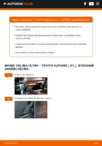 Eļļas filtrs: profesionāla rokasgrāmata tā nomaiņai tavam Alphard AH10 2.4 (ANH10W)