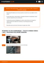 Jak mogę wymienić produkt Filtr klimatyzacji w moim samochodzie Avensis III Kombi (T27) 2.0 D-4D (ADT270_)? Poradniki krok po kroku