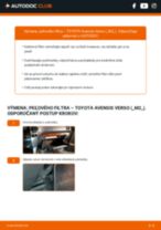 Profesionálny sprievodca výmenou súčiastky Olejový filter na tvojom aute Toyota Avensis Verso M2 2.0 D (CLM20_)