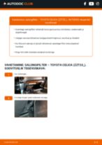 Automargi TOYOTA CELICA (ZZT23_) tee-seda-ise hoolduse PDF-juhised