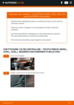 Sostituzione Filtro Antipolline carbone attivo e biofunzionale TOYOTA PREVIA / ESTIMA: tutorial PDF passo-passo