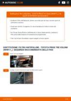 TOYOTA PRIUS Saloon (NHW11_) Filtro Antipolline sostituzione: tutorial PDF passo-passo