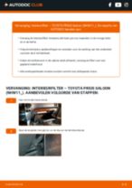 Stap-voor-stap PDF-handleidingen over het veranderen van TOYOTA PRIUS Saloon (NHW11_) Interieurfilter