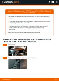 Jak wymienić Filtr powietrza kabinowy Avensis Verso (M2) 2.0 D (CLM20_)