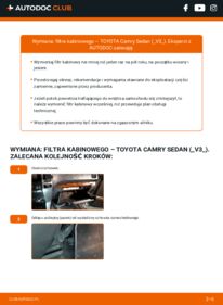 Jak wymienić Filtr powietrza kabinowy Camry V Sedan (_V3_) 2.4 (ACV30, ACV36)