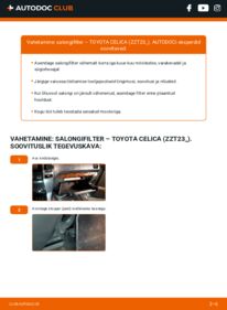 Kuidas välja vahetamist läbi viia: Toyota Celica T23 1.8 16V VT-i Salongifilter