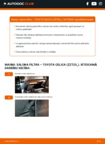 Kā veikt nomaiņu: 1.8 16V VT-i Toyota Celica T23 Salona filtrs