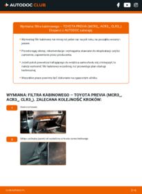 Jak wymienić Filtr powietrza kabinowy Previa / Estima II (XR30) 2.0 D-4D (CLR30_)