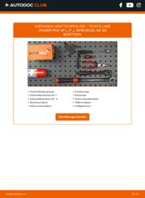 Wie der Wechsel ausgeführt wird: Kraftstofffilter 4.2 D 4x4 (HZJ7__V, HZJ75RP, HZJ79R) Toyota Land Cruiser J7 Pick Up