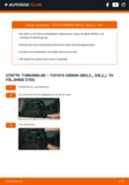 Steg-för-steg-guide i PDF om att byta Bromsbackar i Toyota Avensis t25 Wagon