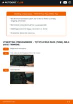 PDF med trinn for trinn-veiledning for bytte av TOYOTA Prius Plus (ZVW4) Vindusviskere