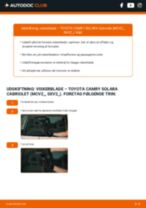 Trin-for-trin PDF-tutorial om skift af TOYOTA CAMRY SOLARA Cabriolet (MCV2_, SXV2_) Viskerblade