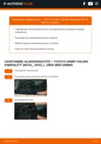Üksikasjalik auto TOYOTA SOLARA 20080 parandusjuhend PDF-formaadis