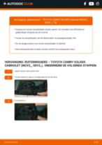Stap-voor-stap PDF-handleidingen over het veranderen van TOYOTA CAMRY SOLARA Cabriolet (MCV2_, SXV2_) Ruitenwissers