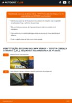 Manual de solução de problemas do Corolla IV Carrinha (E70) 1.8 D (TE72LG_)