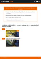Podrobné PDF tutoriály, jak vyměnit List stěrače na autě TOYOTA CORONA (RT1_)