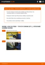 Corona VI Hatchback (T130) 1.8 (TT132_) Stikla tīrītāja slotiņa: kā nomainīt? Pakāpeniskas rokasgrāmatas