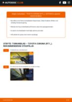 Steg-för-steg-guide i PDF om att byta Torkarblad i TOYOTA CORONA (RT1_)