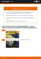 Sustitución de Escobillas de parabrisas en TOYOTA Corolla Coupe (E70) - consejos y trucos