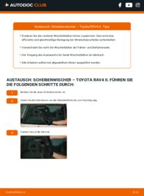 Wie der Wechsel ausgeführt wird: Scheibenwischer 2.0 D 4WD (CLA20_, CLA21_) Toyota Rav4 II