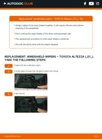 How to carry out replacement: Wiper Blades 2.0 (GXE10) TOYOTA Altezza (_E1_)