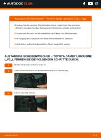 Wie der Austausch bewerkstelligt wird: Scheibenwischer 2.4 (ACV30, ACV36) TOYOTA CAMRY (MCV3_, ACV3_, _XV3_)
