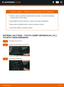 Kaip atlikti keitimą: Camry V20 Universalas 3.0 (MCV20_, MCV20) Valytuvo gumelė