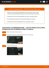 Wie der Wechsel durchführt wird: Scheibenwischer TOYOTA Prius Plus (ZVW4) 1.8 Hybrid (ZVW40) tauschen
