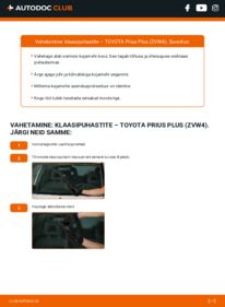 Kuidas välja vahetamist läbi viia: TOYOTA Prius Plus (ZVW4) 1.8 Hybrid (ZVW40) Pesurikumm