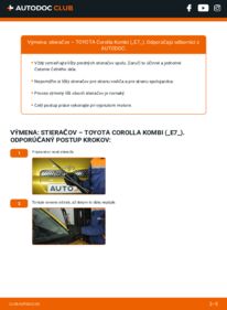 Ako vykonať výmenu: Stieracia liżta na Corolla IV Kombi (E70) 1.3 (KE70)