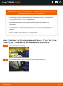 Como realizar a substituição de Escovas do Limpa Vidros 1.6 ST Toyota Celica RA28