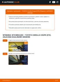 Jak wymienić Pióro wycieraczki Corolla Coupe (E70) 1.6 (TE71)
