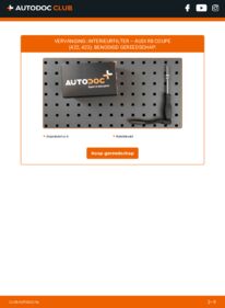 Vervanging uitvoeren: Interieurfilter 4.2 FSI quattro Audi R8 42