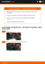 Samm-sammuline PDF-juhend VW PASSAT Variant (3B6) Salongifilter asendamise kohta