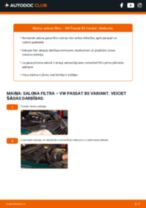 Kā nomainīt un noregulēt Salona filtrs VW PASSAT: pdf ceļvedis