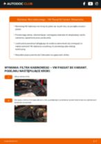 Jak wymienić Filtr powietrza kabinowy VW PASSAT Variant (3B6) - instrukcje online