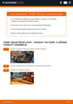 PEUGEOT 104 Coupe 1984 javítási és kezelési útmutató pdf