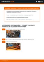 Stap-voor-stap PDF-handleidingen over het veranderen van PEUGEOT 104 Coupe Ruitenwissers