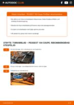 Steg-för-steg-guide i PDF om att byta Torkarblad i PEUGEOT 104 Coupe
